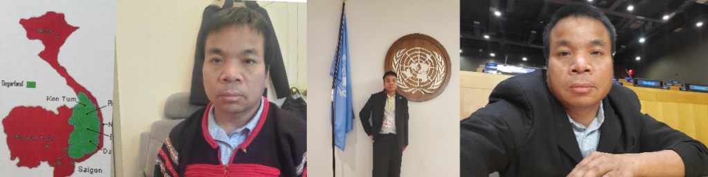 Map of Vietnam highlighting various regions including Kon Tum and Saigon.